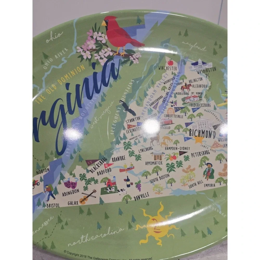 State‎ of Virginia Melamine Tray 16